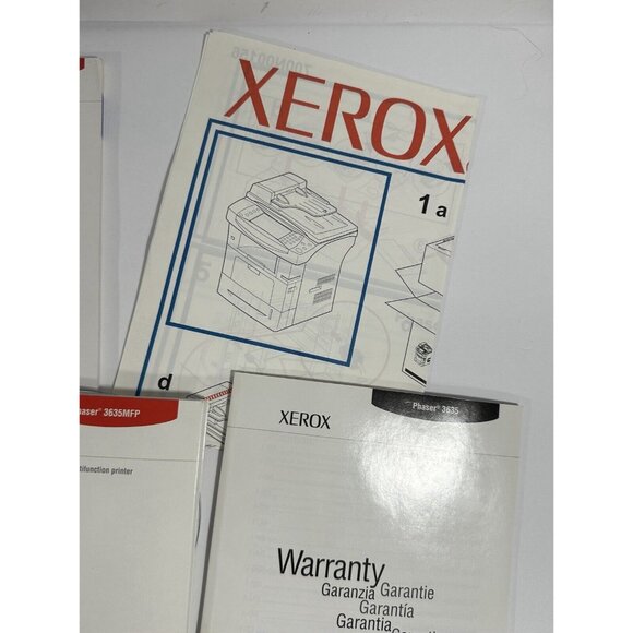 Xerox Phaser 3635 MFP Quick Use AND Installation Guide Paper Manuals /CDs Copier - Picture 3 of 9